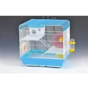 Complete hamster cage playhouse with exercise wheel water bottle food cup and house at Chirps and Whistle Pet Shop in Sector 109 Gurugram near Dwarka Expressway.