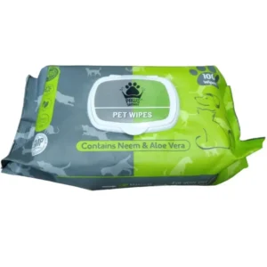 BARKER'S BITES PAWS SAMRAT Premium Anti Bacterial Neem Aloe Vera Pet Wipes
